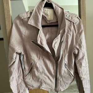 Free People Cotton/Linen Bomber Jacket